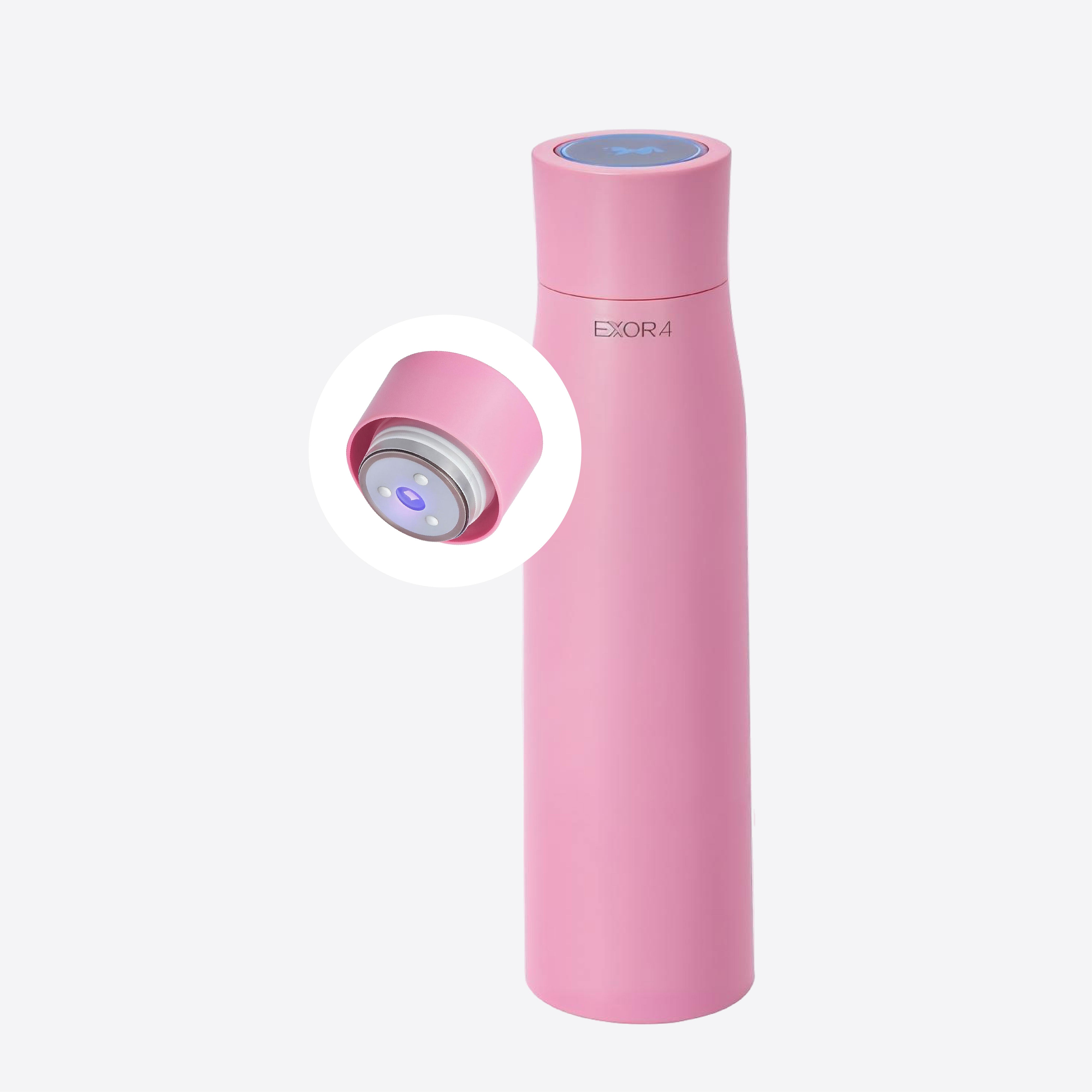 EXORA HydroPure™ Pink | בקבוק חכם עם ניקוי עצמי